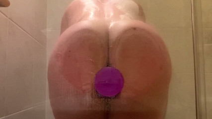 Big bubble butt shower dildo fuck