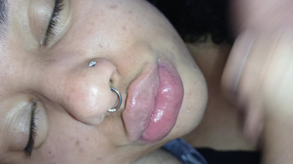 CREAMPIE ON HER SLUT FACE, SHE LOVES IT