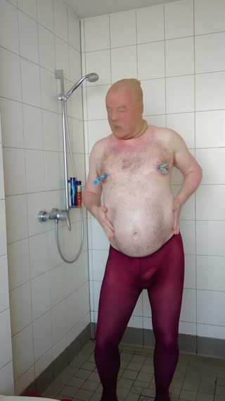 Pantyhose and Incontinence Trousers in the Shower thumbnail