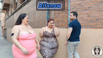 Goddess BBW Threesome with a Lucky Fan