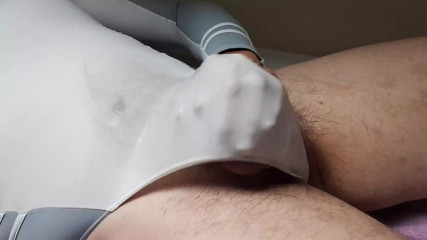 Wanking in Realise swimsuit