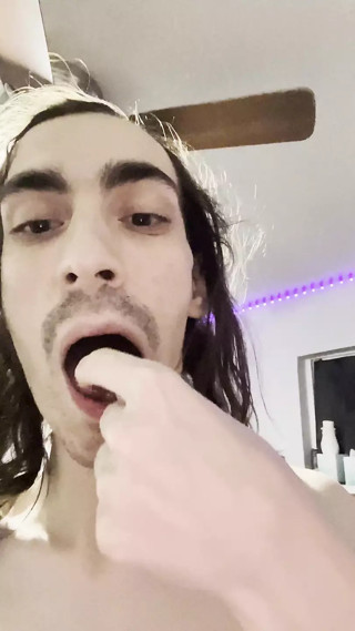 I cum on piece chocolate and eat it