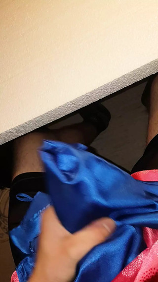 Satin nightie cum masturbation thumbnail