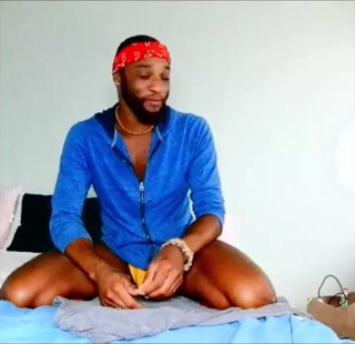 Hot Jerk off in Yellow Jock!
