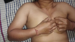 real Wife Teasing Herself & Squeezing Her Boobs - Slow ion