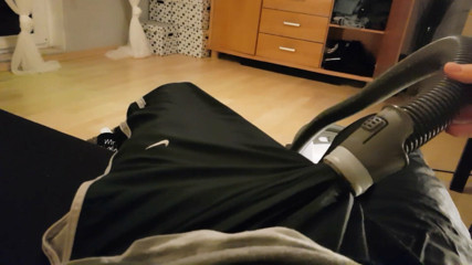 vacuuming nike nylon pants