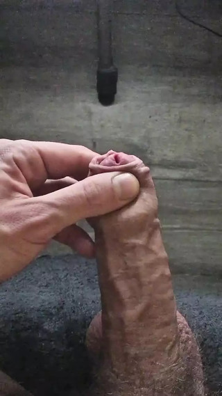 Foreskin Play, Jerking and Edging, Ruined Cum on Hand