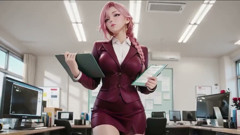 Pink Pony Secretary! Office Private Tease, Can You Handle This Contrast?
