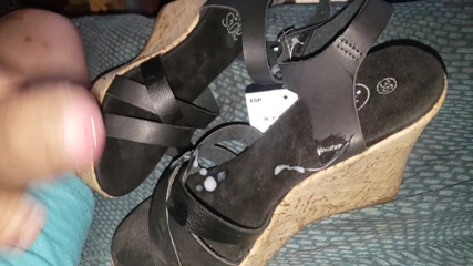 cum on my cousin new wedge shoe