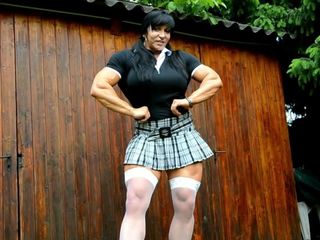 Huge FBB in Schoolgirl Outfit