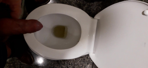Pee in public bathroom