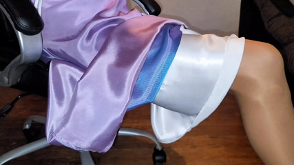 Party skirt with acetate lining and satin half slip.