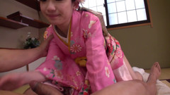 Pink Kimono Japanese Teen Gets Ruthlessly Pounded