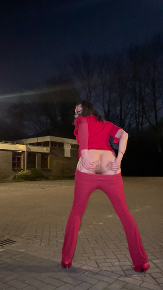 Sissy waking outdoor naked thumbnail