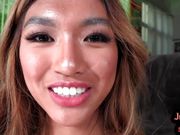 Asian POV bae rides rod with Orient cunt while talking dirty