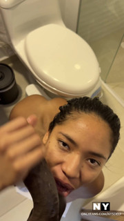 Blowjob Pov with BBC in the bathroom -amateur couple- nysdel