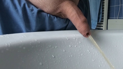 This Boy Loves to make a Big Piss in Sink