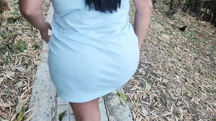 Big ass outdoor exhibitionist