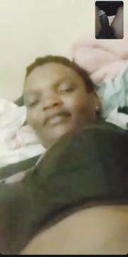 Horny Black Stepmmama Masturbating on Video Call with BBC Guy