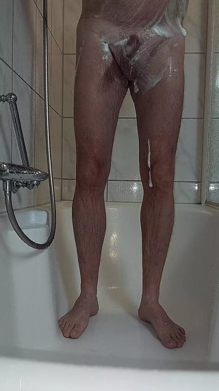 Jerk off at showering in the morning