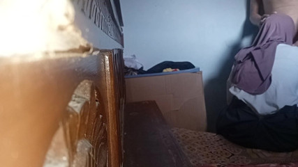 My stepcousin was sitting in my sister-in-law&amp;#039;s room.