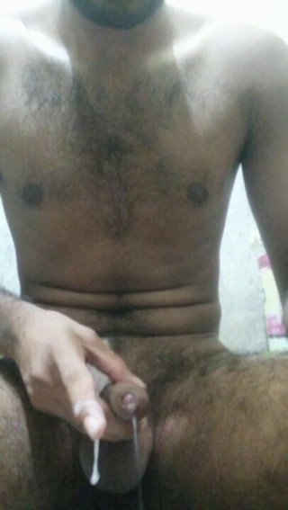 Milky cum from huge big dick in bathroom