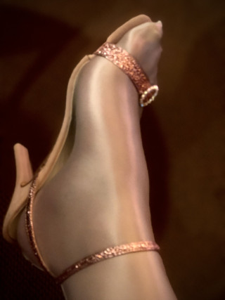 Wearing my hottest sexy outfit shiny pantyhose and sandals thumbnail