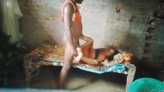 Making his wife for the first time today, he fucked both her ass and pussy together from behind