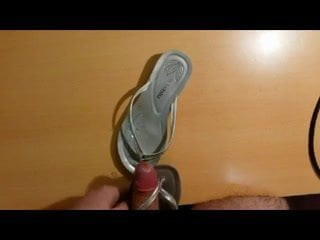 Fuck and cum flip flops bought on ebay