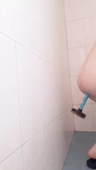 Self Ass Fucking Crossdresser with A Homemade Dildo