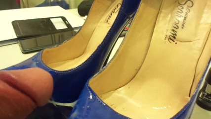 happy ending over blue pumps