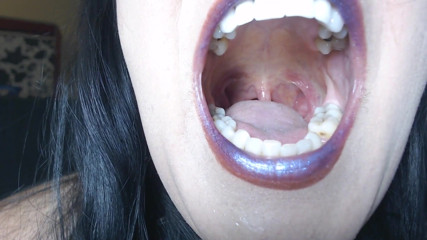 Deep Inside Tongue Teeth Uvula Throat