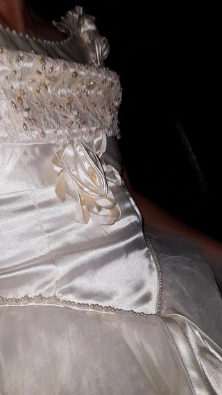 Crossdressing Wearing Wedding Gown While Driving And Cum Inside Gown