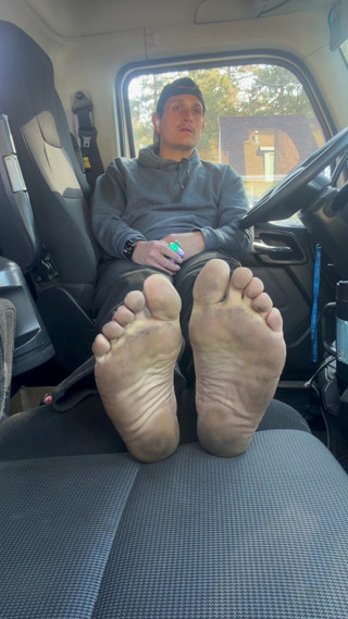 Dirty toes and soles