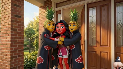 Fruit Series: Episode 3 – Cute Strawberry Girl and Pineapple Girl Sharing Sensual AI Hentai