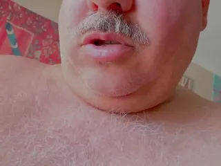 Retired Coach Jacks off His Big Fat Thick Cock Cums Hands Free