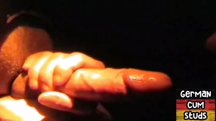 Gloryhole amateur German stud sucks cock in closeup 4 facial