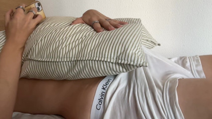 Horny Bro Fucks His Pillow, Fingers His Ass, and Jerks Until He Shoots a Fat Load