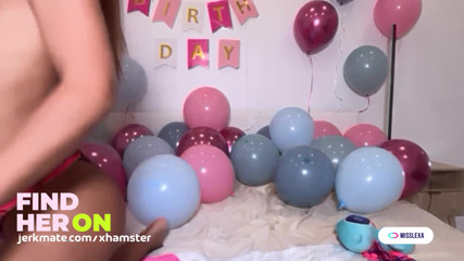 Jerkmate – MissLexa Masturbates With Cake – Birthday Live Sex Show