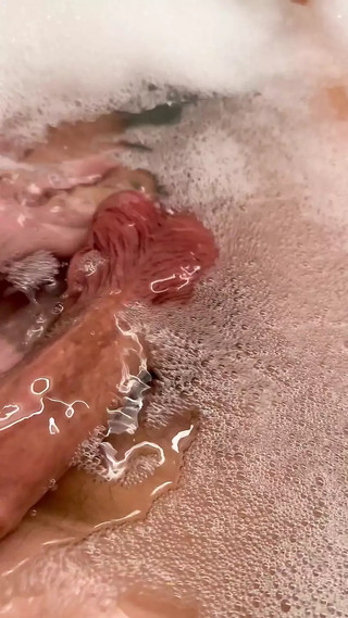 Uncut Cock Piss Bath Time With Self Piss In Bath Tub Bubble Bath