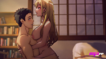 In the Hotel Room – She Bends Over the Bed, Gojou Slides In, Pumps Her Till Creampie