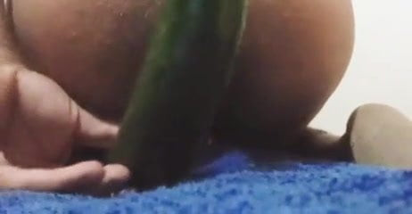 Gay arab fuck with cucumber ass hole