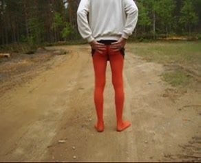 Cum in nylon socks
