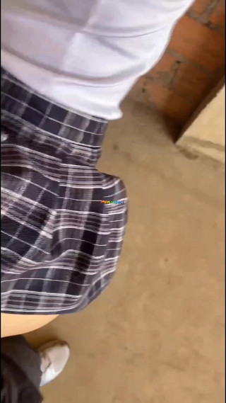 Schoolgirl 18 years old homemade intimate video of beautiful schoolgirl in skirt