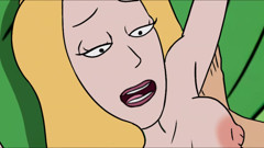 Beth Smith and Space Beth Dominate Jessica - Rick and Morty Lesbian Compilation with Strap-On and Squirt
