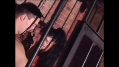 Beautiful Slave Slut Ass Fucked and Cumshot in Mouth by Vintage Big Cock in the Cage