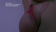 Ass Worship Sissy Goon Fuel in Red Thong & Silk Gloves