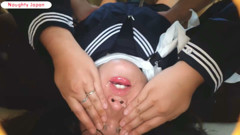 Dreamy Kawaii Beauty Gives It Her All with an Upside-down Deepthroat