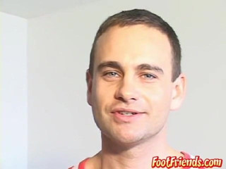 Horny feet lover jerking off and joking around