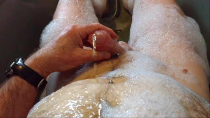 Slow motion golden shower